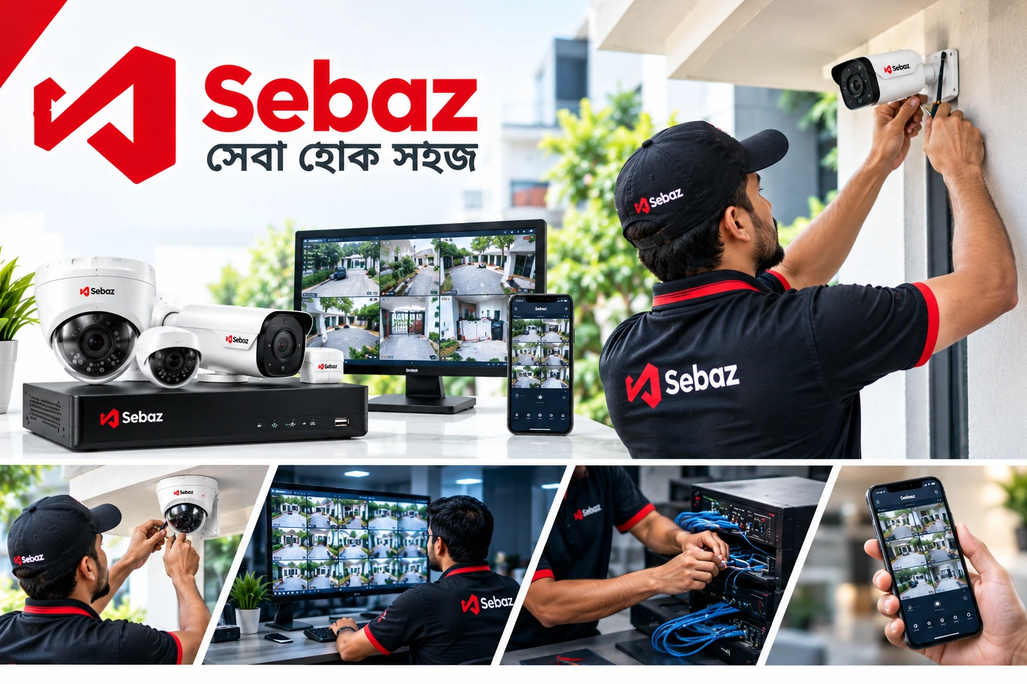 সিসিটিভি ক্যামেরা সার্ভিস, ইনস্টলেশন ও মেরামত | Sebaz